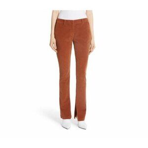 A.L.C Pants Brown Javier Corduroy Pants Mid Rise Split Flare Leg Sz 0 NWT